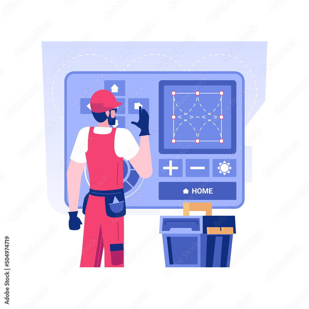 Smart irrigation controller isolated concept vector illustration ...