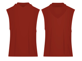 Red  hoodie top tank. vector illustration