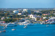 Nassau historic downtown and Nassau Port, Nassau, New Providence Island, Bahamas.