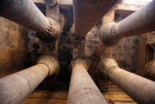 Hypostyle Colonnade Room At The Horus Temple, Edfu, Egypt