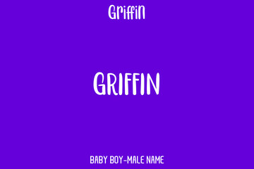 Canvas Print - Griffin  Male Name Alphabetical Text