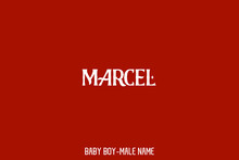 Calligraphic Text Of Famous Male Name " Marcel "