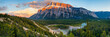 Mount Rundle and the Banff Hoodoos in late afternoon - Banff National Park, Alberta, Canada
