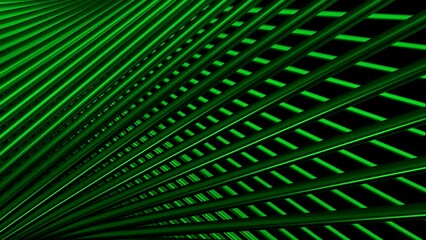 Poster - Background of moving lattice 3d lines. Motion. Steel metal grating with lines. Background of 3d metal lines with bends in space