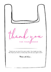 Wall Mural - Thank you for your order card eps vector