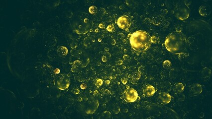 Wall Mural - green bubble background underwater