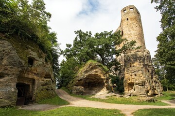 Wall Mural - Hrad Valecov rock castle ruin Czech paradise