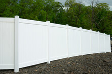 White Vinyl Fence Fencing Of Private Property