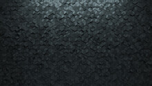 Concrete, Diamond Shaped Wall Background With Tiles. 3D, Tile Wallpaper With Futuristic, Polished Blocks. 3D Render