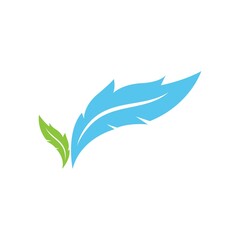 Wall Mural - Feather icon logo illustration