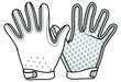 grip gloves vector illustration flat sketch