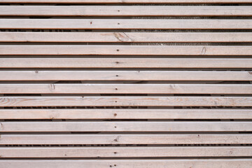 Sticker - wooden terrace made of planks wood larch background