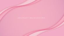 Abstract Fluid Shapes Composition. Modern Pink Wave Background With Liquid, Organic Shapes. Effect Paper Cut.