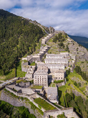 Aerial View of Forte di fenestrelle, Torino, Piedmont, Italy