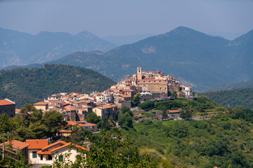 Wall Mural - View of Perinaldo, Imperia, Liguria, Italy