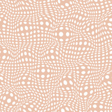 Vector Seamless Polka Dot Pattern With Optical Illusion. Simple Design For Wrapping Paper, Wallpaper, Textile, Stationery.