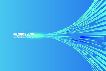 Poster - Converging line vector digital technology concept abstract background