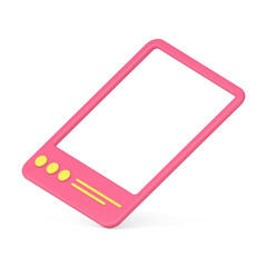 Poster - Pink social madia post frame 3d icon vector illustration