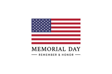 Wall Mural - Memorial Day in the United States. Remember and honor. Federal vacation to remember and honor people who died while serving in the United States Armed Forces.