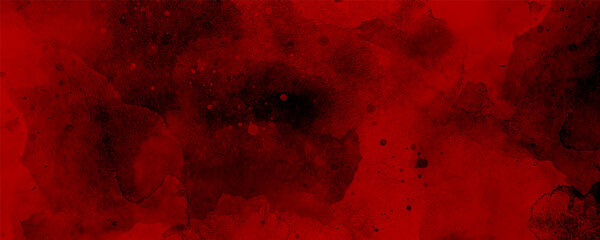 Wall Mural - watercolor hand drawn illustration. red watercolor ombre leaks and splashes texture. old wall textur