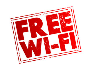 Poster - FREE WI-FI text concept stamp for presentations and reports