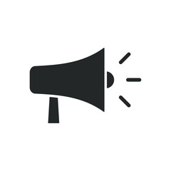 Poster - Megaphone icon. Bullhorn symbol. Loud speak sign. Application and interface button. Vector illustration image.