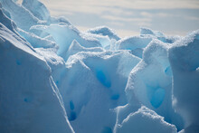 Beautiful View Of Blue Icebergs In Antarctica