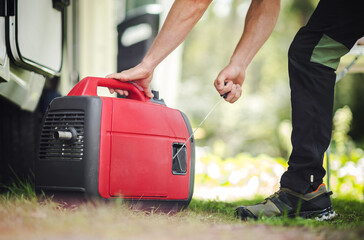 Campsite Place Portable Inverter Generator Firing