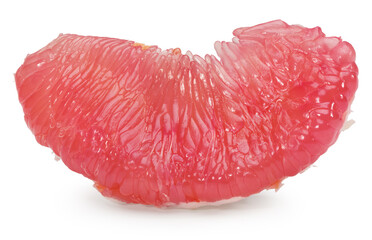 Wall Mural - Slice pomelo fruit isolated on white background. Clipping path and full depth of field