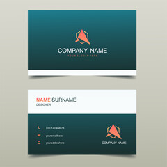 Wall Mural - Creative and clean business card template. Minimalist name card. Two sided cards. Vector illustration
