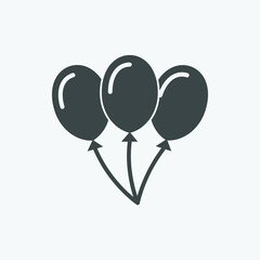 Poster - Balloon vector icon. Isolated balloon icon vector design. Designed for web and app design interfaces.