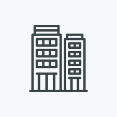 Poster - Building vector icon. Isolated city building icon vector design. Designed for web and app design interfaces.