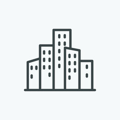 Poster - Building vector icon. Isolated city building icon vector design. Designed for web and app design interfaces.