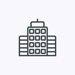 Poster - Building vector icon. Isolated city building icon vector design. Designed for web and app design interfaces.