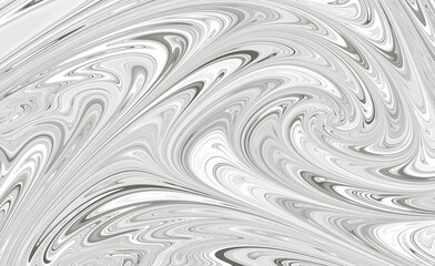Wall Mural - Abstract fractal black and white background with wavy pattern