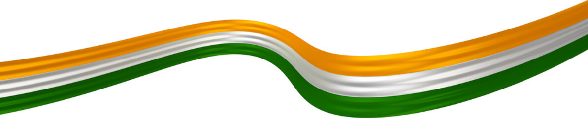 Wall Mural - Ribbon with india colors in 3d render