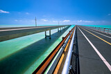 Seven Mile Bridges old and new in Marathon, Florida Keys