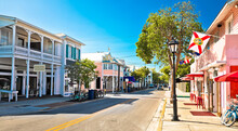 Key West Famous Duval Street Panoramic View