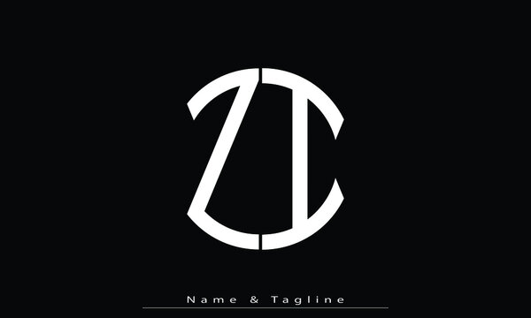 Alphabet letters Initials Monogram logo ZI , IZ