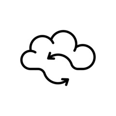 Fototapete - Cloud Storage Vector Icon. Vector sign in simple style isolated on white background.