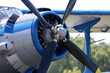 Flugzeug Doppeldecker mit 9 Zylinder Sternmotor