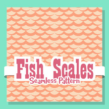 Seamless Pattern Fish Scales Special Package Beautiful Orange Color Vector Format. Unboxing Before Use It!