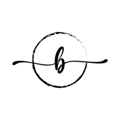 Wall Mural - Simple Elegant Initial Letter Type B Logo Sign Symbol Icon