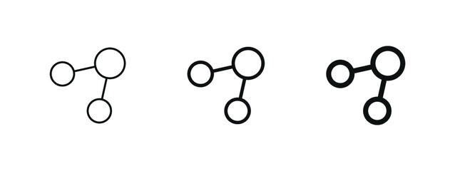 Fototapete - Share icon, Connection symbol - network sharing icons, Share line icon button, outline - Connect, data sharing, link symbol	