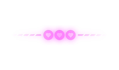 Canvas Print - neon love heart divider