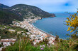 Sizilien, Liparische Inseln: Blick auf die Bucht und den Strand von Canneto