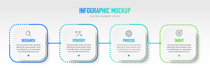 timeline infographic design with 4 options or steps. infographics for business concept. can be used 