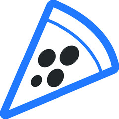 Sticker - Pizza icon, Pizza slice symbol vector