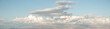 Panorama sky with vast clouds in Greece