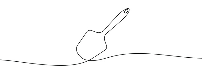 Wall Mural - continuous line drawing of a spatula toy. one line drawing background. vector illustration. linear d